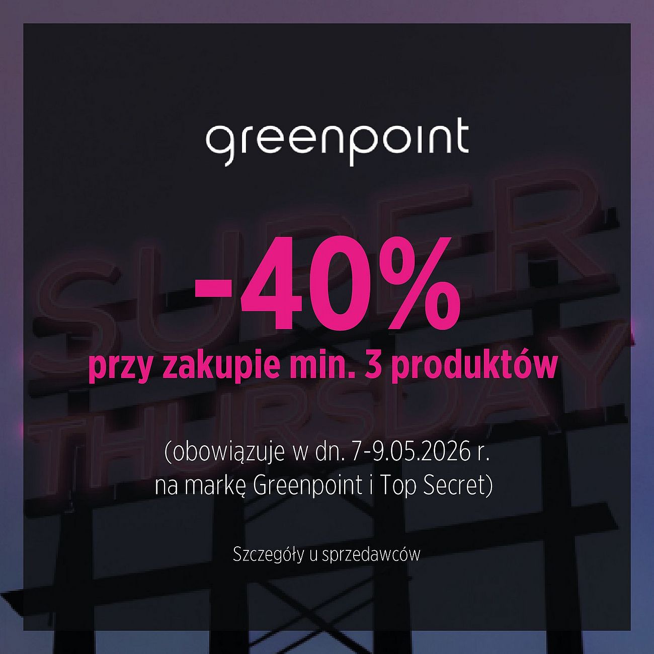 Szczegóły oferty na super czwartek